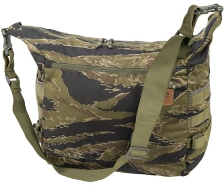HELIKON-TEX Satchel Shoulder Bag, Body Bag, Bushcraft One Shoulder Satchel Bag, Messenger Bag, Crossbody Bag, Men's Helicon-Tex SATCHEL BAG, TIGER STRIPE, 32 x 30 x 17.5 cm
