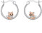 Fuchs Ohrringe Sterling Silber Tier Huggie Creolen Schmuck Geschenke für Damen (Fuchs Ohrringe mit schwarzen Augen)