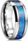 King Will 8 mm Drachenring für Herren, blauer keltischer Drache, Wolframkarbid-Ehering für Männer, bequemer Schnitt, Größe 68.5 (21.8)