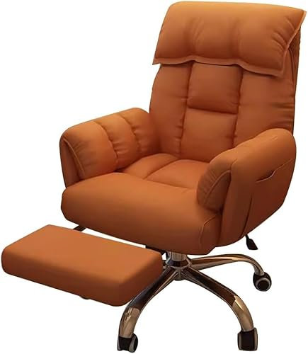 RPXHZLKTM Silla de Juego Gaming Chair Desk Chair Computer Chair Living Room Backrest Reclinable Seat, Study Chair Ergonomic Office Chairs(Oranje)