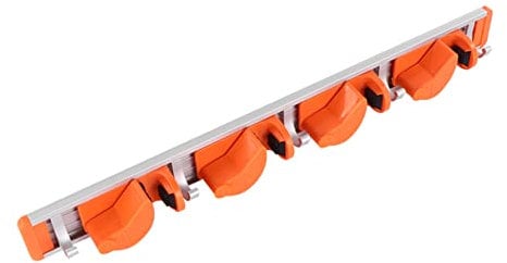 VOSAREA Space-Saving Broom -Mounted Storage Shlef Easy Install for Mop and Broom Storage
