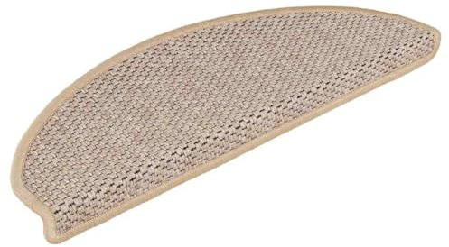 vidaXL Stufenmatten Selbstklebend Sisal-Optik 30 STK. 65x21x4cm, Treppenmatten, Treppenteppich, Stufenteppich, Treppenschoner, Treppenschutz