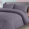 AHS - Seersucker Duvet Set Cover With Pillow Case - Multiple Sizes - Complete Bedding Set - Ultra Soft PollyCotton - EasyCare & Machine Washable (Lilac, Double: 200x200cm)