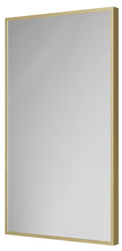 Wholesale Domestic Colore Brandon Brushed Brass Aluminium Framed 400mm x 700mm Mirror
