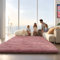 Alfombras para Salas – Grand tapis à poils longs en peluche douce pour chambre à coucher, salon, décoration d'intérieur de enfants, garçons et filles (rose poudré, 10,2 x 15,2 cm)