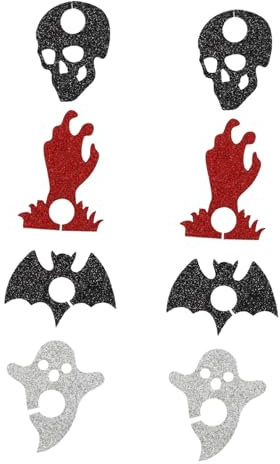 MAGICLULU 1 Satz Halloween Tischdekorationen Der Ring Bierkrüge Biergläser Gläser Rotwein Halloween Weinglas Ring Weinbecher Dekoration Glasmarker Erkenner Nicht 8 Stück