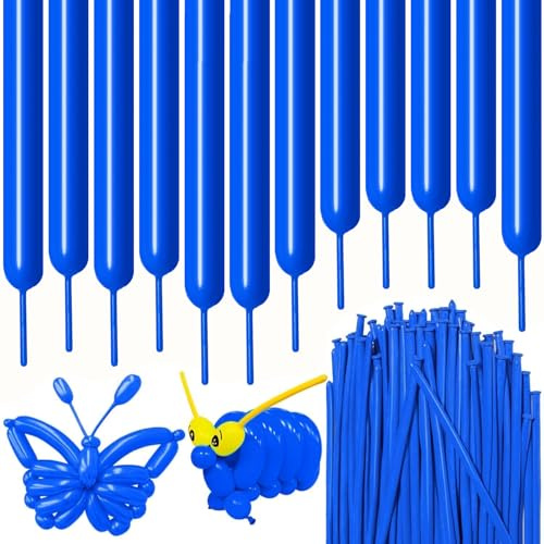 Modellierballons 100 Stück Dunkelblau Lange Latex Ballon Tiere Luftballons 260Q Latex Lange Luftballons für Geburtstags Weihnachtsfeier Hochzeit Party Dekoration (Dunkelblau)