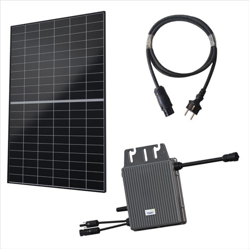 Robinsun® Kit solar Performance 400 Balcony | 1x 470 Wp Panel solar Aiko 2P + Microinversor Tsun 400W + 1x Fijación + Cable 5m + Fijación para microinversor