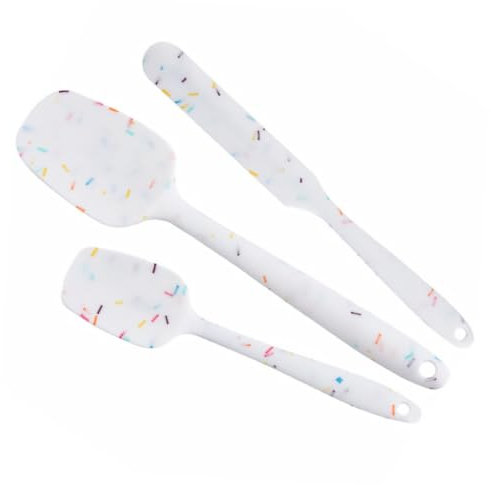 PEPLAYTAL 1 Set Spatole Silicone per Utensili Antiadherenti e Resistenti Calore per Dolci e Pancake Facili Maneggiare