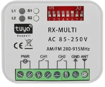 Giyofom - Receptor de puerta de garaje universal Tuya WiFi AC 85-250V RX-Multi 280-915MHz interruptor de puerta para Smart Life