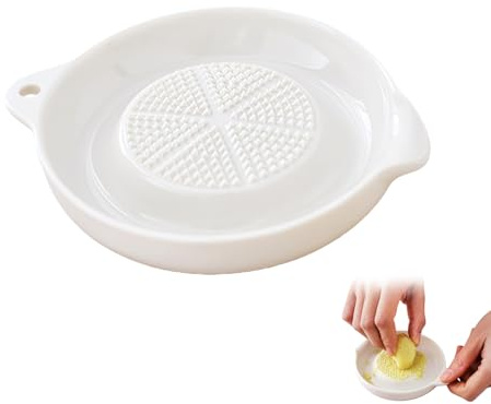 YTAXYZWR Grattugia in Ceramica per Zenzero e Aglio con Un Piccolo Pennello, Grattugia Mela Neonato, Design dei Denti Piccolo, Grater Strumento in Porcellana Lavabile in Lavastoviglie per Alimenti per
