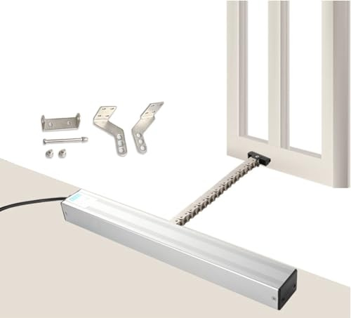 LVSEWOA Abridor automático de Ventanas eléctrico con Cadena. Actuador motorizado para Ventanas abatibles y claraboyas. Motor de 24 V CC con Carrera de 300 mm a 800 mm (Solo Motor, 700 mm).