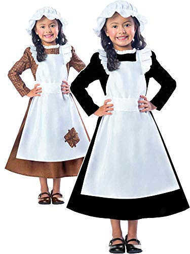 amscan (PLL) (9904321) Victorian Girl Fancy Dress Poor Maid Book Day Week Kids Childrens Child Costume (5-6 Years) [Pre001]