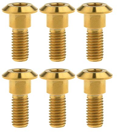Ruifu Titan M8 Scheibenbremse Rotor Gr5 Ti Schrauben 20 22 30 33 mm für Motorrad Yamaha Suzuki (6 Stück), Gold, M8x22mm