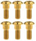 Ruifu Titan M8 Scheibenbremse Rotor Gr5 Ti Schrauben 20 22 30 33 mm für Motorrad Yamaha Suzuki (6 Stück), Gold, M8x22mm