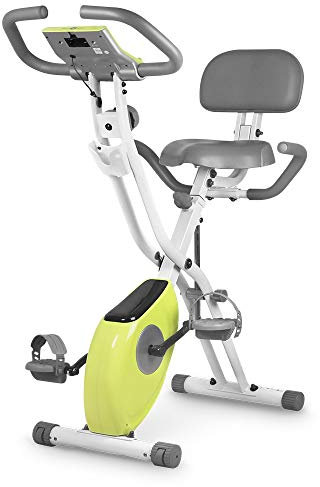 leikefitness LEIKE X Bike Ultra-Quiet Folding Exercise Bike, Magnetic Upright Bicycle with Heart Rate,LCD Monitor and easy to assemble (YELLOW)