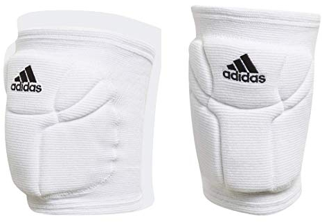 adidas unisex-adult Elite Knee Pad White/Black Large