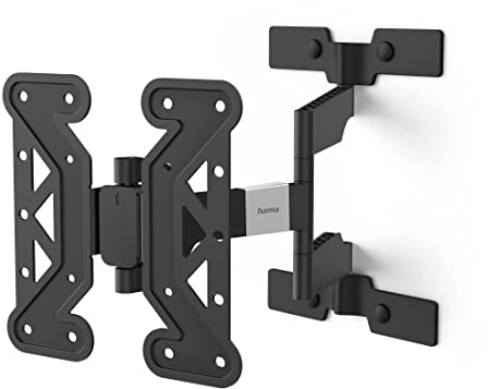 Hama | Soporte TV Fullmotion Ultraslim para Pantallas de 48 (Soporte de Pared para TV con 3 articulaciones, rotación de 180° e inclinación de +3°/-12°, estándar VESA 200 x 200) Negro