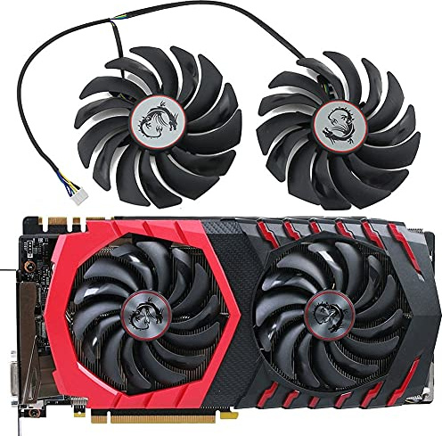 CCBBAA 2PCS PLD10010S12HH DC12V 0.40A 4PIN for MSI RX470 480 570 580 GTX1080Ti 1080 1070 1060 Gaming Graphics Card Cooler Fan