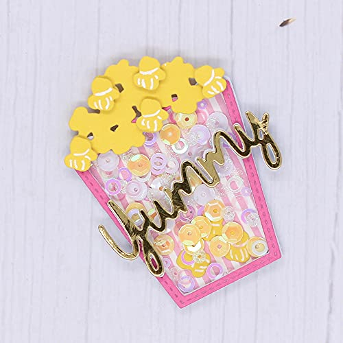 KSCRAFT Yummy Popcorn Shaker Metal Cutting Dies Stencils for DIY Scrapbooking/Photo Album Decorative Embossing DIY Paper Cards