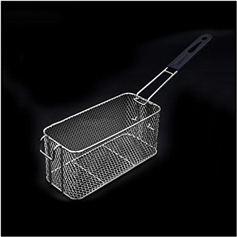Panier de Friteuse Panier de frit de frit électrique rectangulaire avec poignée Commercial French Frites Panier Petite Filtre profond en acier inoxydable pour la friture Panier à Frites