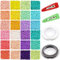 3mm Rocailles Perlen zum Auffädeln Bunte Perlen Armbänder, 4800 Stück Kleine Glasperlen Bastelperlen für DIY Armbänder Halskette Ohrringe Schmuck machen und DIY Handwerk