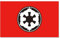Flagge des ersten Galaktischen Imperiums, 90 x 150 cm, Polyester mit 2 Messingösen, lebendige Farben, HD-Druck, für Innen- und Außenbereich, Dekoration (rot)