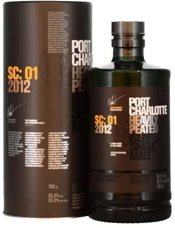 Port Charlotte SC:01 Heavily Peated Islay Single Malt 2012 55,2% Vol. 0,7l in Tinbox