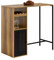 SoBuy Table de Bar, Table Haute, Table à Manger, Table pour Cuisine, Salle à Manger, Salon avec Supports pour Verres et Bouteilles, Étagère et 2 Compartiments, 108 x 48 x 105 cm, FWT97-PF