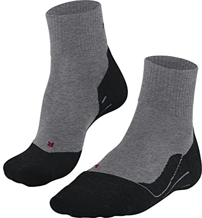 FALKE Herren Wandersocken TK5 Wander Wool Short M SSO Wolle antiblasen dünn 1 Paar, Grau (Light Grey 3403), 44-45