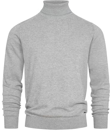 Indicode Herren Eldo Feinstrickpullover aus 80% Baumwolle mit Rollkragen | Klassischer Rollkragenpullover für Alltag und Business, Strickoberteil, Herrenpullover, Freizeitpullover, Pullover für Männer