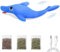 Floppy Fish Cat Catnip Toys, Flapping Interactive Electric Kitten Toy for Indoor Cats Chew, Moving Fish Kicker Toy Realistic with USB Charger, Simulation Automatically Wagging Tail (Dolphin)1