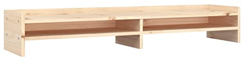 vidaXL Monitorständer Schreibtischaufsatz Monitorerhöhung Bildschirm Aufsatz Bildschirmerhöhung Bildschirmständer 100x24x16cm Massivholz Kiefer