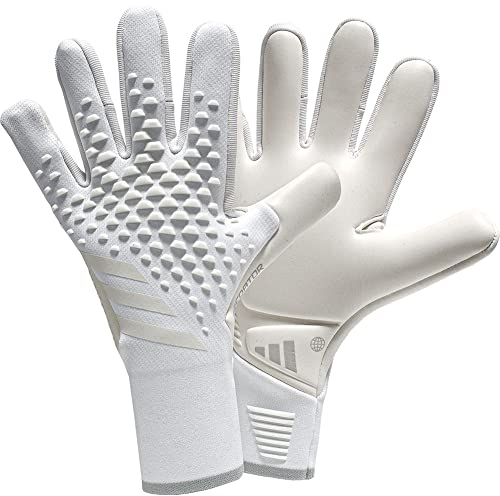 adidas Unisex Goalkeeper Gloves (W/O Fingersave) Predator Pro Goalkeeper Gloves, White/White/White, IJ1870, 10-