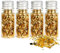 KEWUZY 4 Flaschen Goldfolie Flocken, Blatt Flocken Gold, Blattgold zum Backen, Blattgold Flocken, Goldene Tortendeko, Multifunktions-Dekorfolienpapier