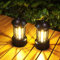 WARMTUYO LED Lampada da Campeggio Portatile, 2 Pezzi Retrò Lampada da Campeggio Alimentata a Batteria, Impermeabile IPX4, Luminosità Dimmerabile, per Campeggio Giardino Escursionismo Emergenza Guasti