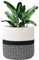 Yililay Panier de Plante en Corde de Coton avec Pots de Rangement pour Plantes d'Intérieur 25 cm