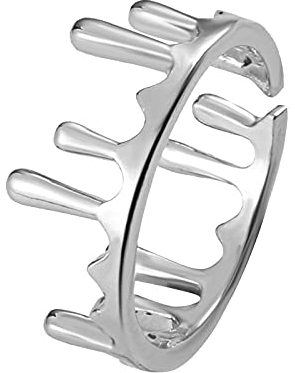 Mitgebsel Ringe Ring Gruseliges Blut Gruseliger Roter Ring Tropfender Damen Halloween Ringe (C-Silver, One Size)