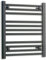 450 mm di larghezza, nero riscaldato scaldasalviette dritto piatto bagno caldo radiatore rack riscaldamento centralizzato Turkish Zone (450 x 600)
