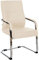 CLP Freischwinger Besucherstuhl Hobart I Stoff- oder Kunstlederbezug, Chromgestell und Gepolsterte Armlehnen I Ergonomischer Schwingstuhl, Farbe:Creme, Material:Stoff
