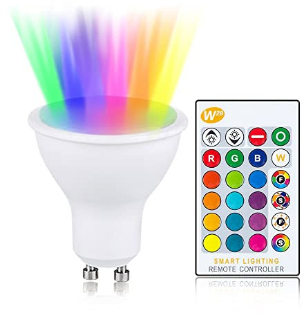 1pack LED ampoule lumières GU10 10W 110V 220V for l'éclairage domestique Décoration Couleur Couleur RGB LED lampe avec télécommande IR(Taille:RGBWW)