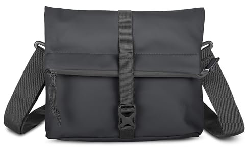 Cas8 Damen Handtasche SOHO - Umhängetasche groß, Schultertasche, Crossbody Tasche, verstellbarer Schultergurt, Abendtasche für Freizeit, Alltag und Events, schwarz