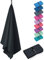 Fit-Flip Microfaser Handtücher - kompakt und leicht - Mikrofaser Handtuch schnelltrocknend - als Reisehandtuch, Sporthandtuch, Strandtuch - Badetuch groß (1x 80x40cm, Onyx Black)