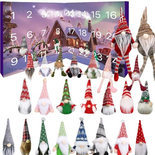 Calendario 'Avvento con conteggio di Natale, calendario 'avvento a con personaggi dei cartoni animati, 24 personaggi diversi, bomboniere per adulti, bambini e amici