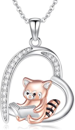 PROESS Highland Cow/Eulen/Schmetterling/Kolibri/Frosch/Eichhörnchen/Roter Panda/Otter Anhänger Halskette Tier Schmuck Geschenke für Damen Mädchen Mutter Tochter