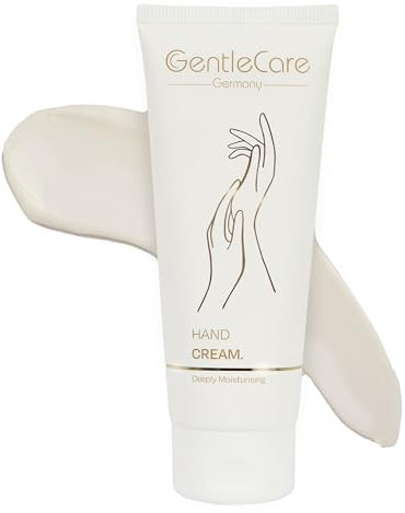GentleCare Handcreme für trockene & rissige Hände – Feuchtigkeitsspendend mit Calendula, Zink & Mandelöl – Zieht schnell ein, ohne zu fetten – Sanfter Pfirsichduft – 75 ml