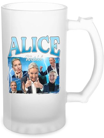 All Faces Of Alice Weidel Afd Transparent Bierkrug Stein 500ml Tasse