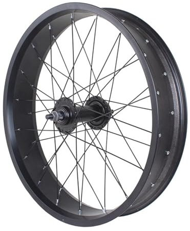 MIRODO Snowbike-Radsatz 20/24/26×4,0 Aluminiumlegierung Fat Tire Bike Vorder-Hinterrad 36H*14G Speichen Scheibenbremse 135mm/195mm Lagernaben Für 6/7/8/9/10-Gang-Strandfahrrad,Fatbike(Front,24)