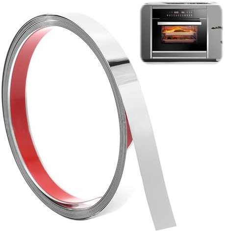 Molding & Wall Trim, Peel and Stick Design, Brushed Silver Stainless Steel Moulding Tape 5m x 1cm, Flexible Self-Adhesive Metal Strip for Fireplace, Tile Edging, Furniture, Wall Gaps