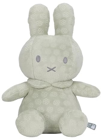 Miffy Plüschfigur Flower grün – 30 cm – Baby Geburt – ultraweich – mit Glöckchen – Kuscheltier – Spielzeug – Dekoration für Kinderzimmer – originelles Geschenk – Kaninchen Mädchen oder Jungen
